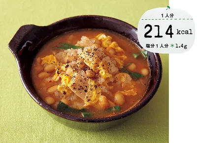 卵とじキムチ納豆雑炊