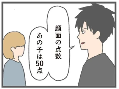 顔面に点数をつける彼氏