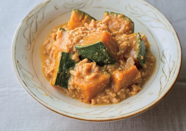 【簡単レンチン副菜】きのこ、かぼちゃ、小松菜を使った「和風煮もの」3品