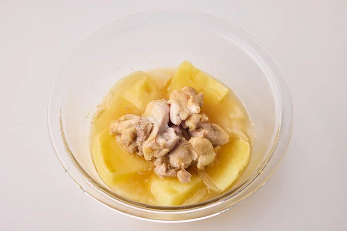 ラップをして8分チン