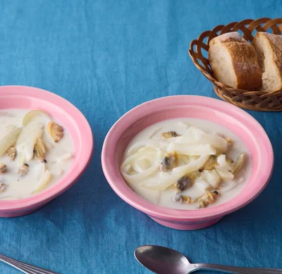 あさりとポテトのクラムチャウダー風スープ