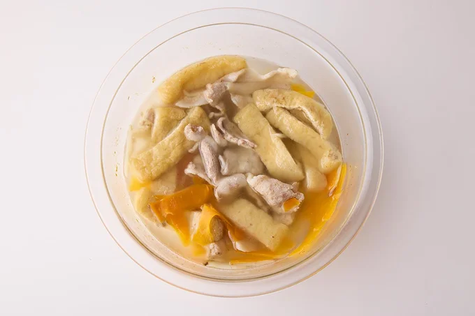 ラップをして10分チン