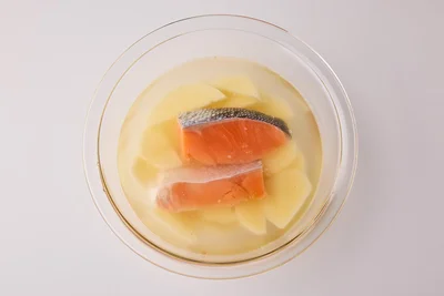 ラップをして8分チン