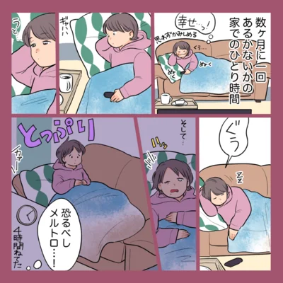 4時間寝てた…恐るべしメルトロ！