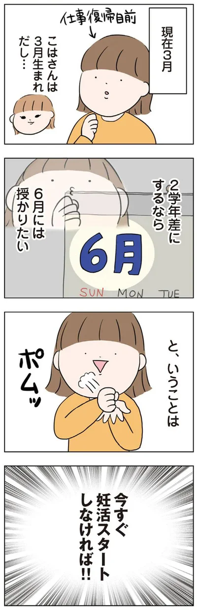 今すぐ妊活スタートしなければ！！