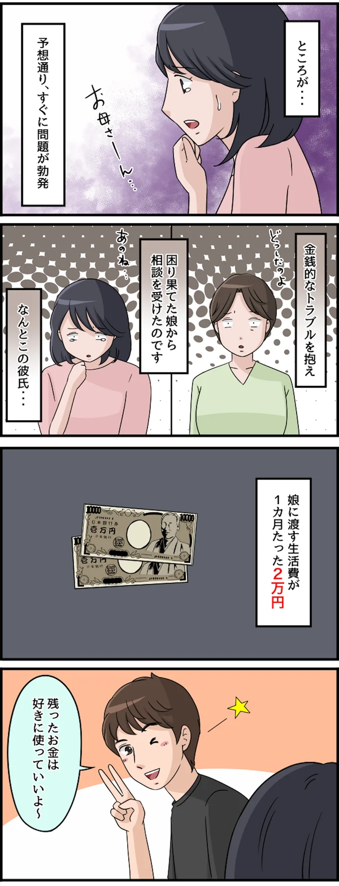 娘に渡す生活費が…