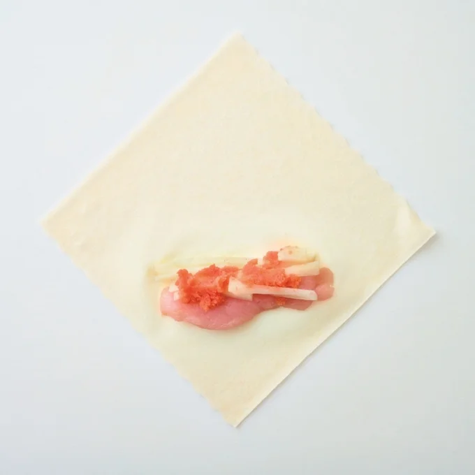 ささ身の明太春巻き