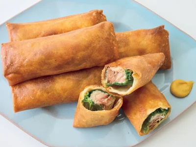 ねぎさば春巻き