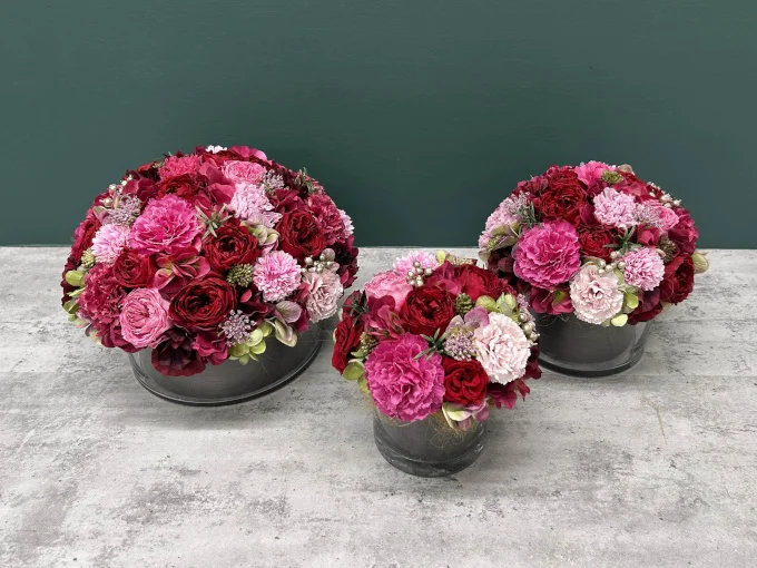 第一園芸店頭＆オンラインショップ限定アート＆プリザーブドフラワーアレンジメン「ヴェール（ウインターカラー）S/M/L」