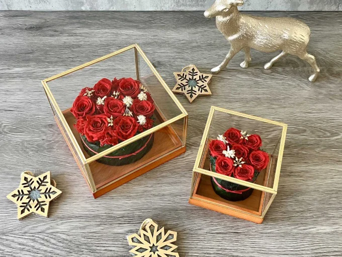 ビアンカバーネット店頭＆オンラインショップ限定　プリザーブドフラワーアレンジメント「プリザーブドフラワー　ローズタルトM/L 」