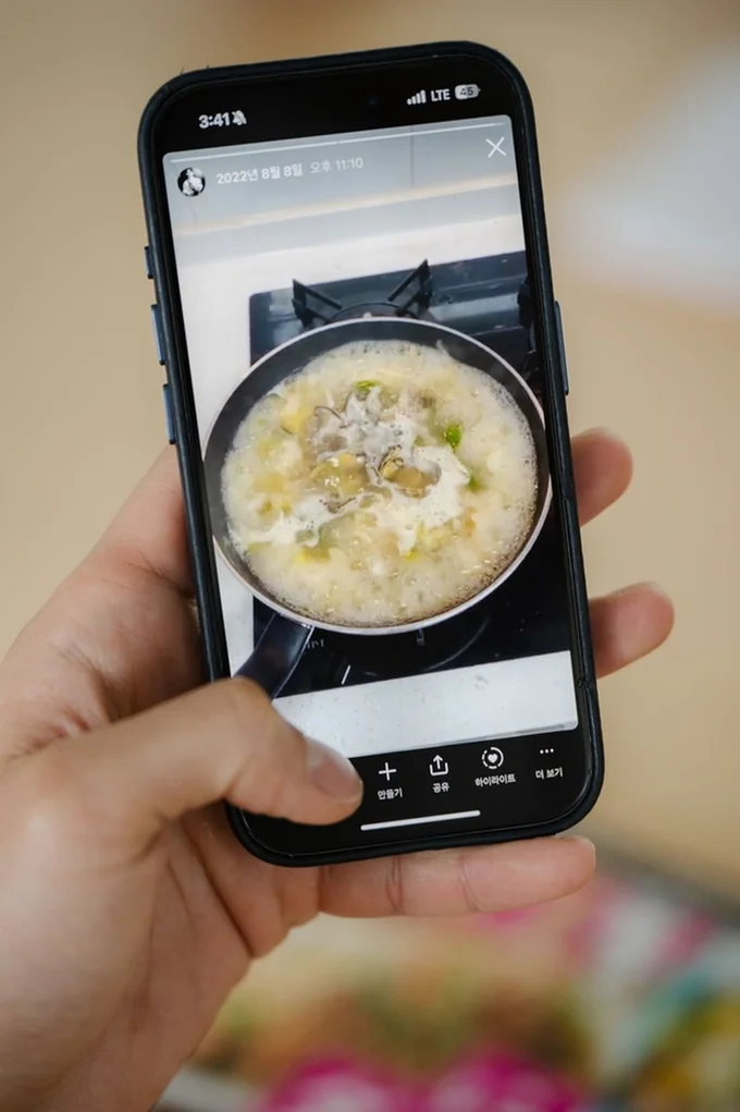 ジフンさんの手料理。「料理マニアですよ」というほどの腕前。料理も本格的です