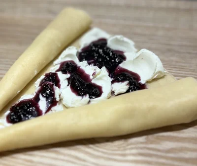 ブルーベリーのクレープ