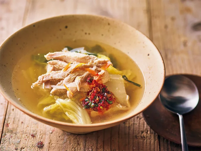 あっさりやさしい味のスープ。