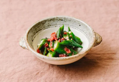 「オクラの梅和え」