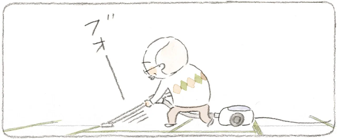 猫の気ままさには敵わない？朝の掃除に励むじいちゃん - レタスクラブ