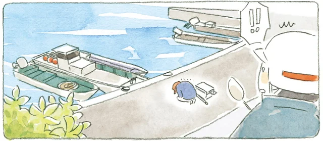 離島で起こったピンチ。海沿いで倒れたじいちゃんに駆け寄る島民たち