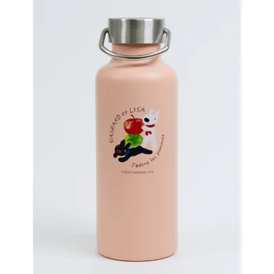 取手付ステンレスボトル（POMMES）ピンク