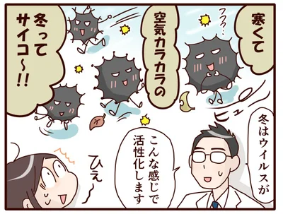 冬はウイルスが活性化します