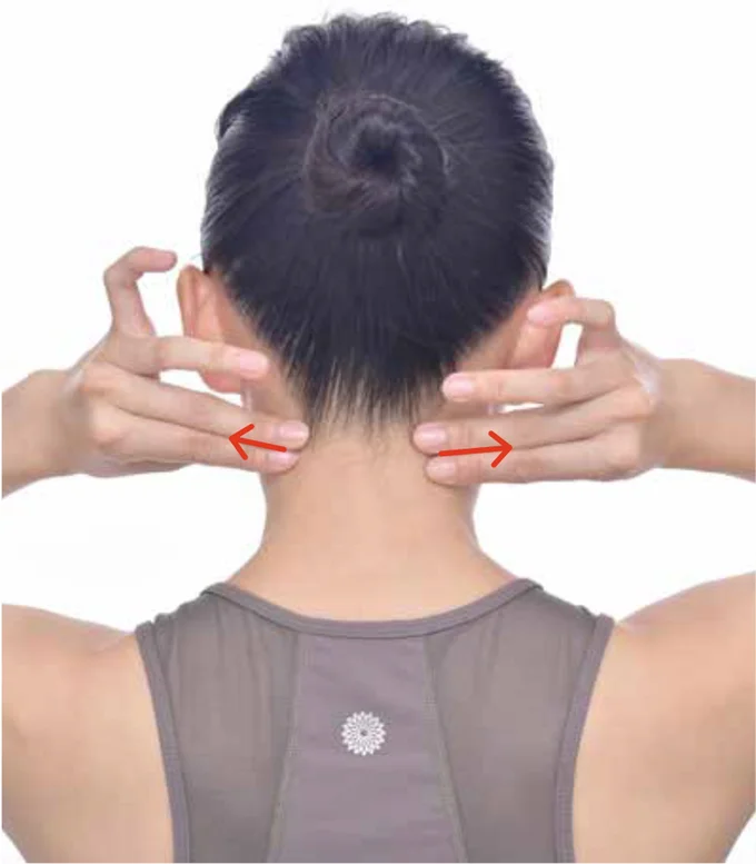 生え際まで寄せて引っ張る