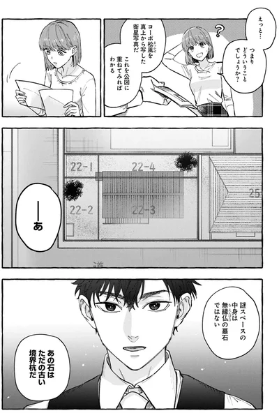 あの石はただの古い境界杭だ