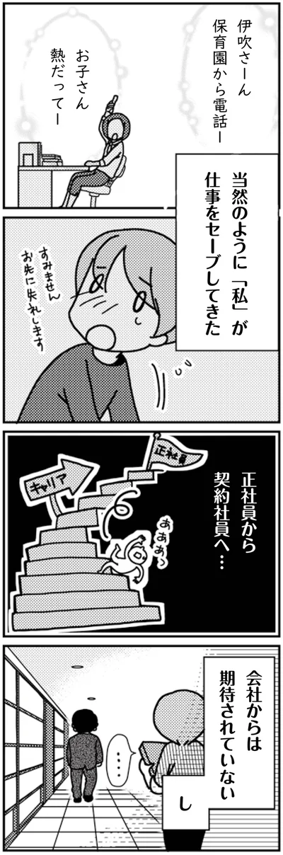 正社員から契約社員へ…