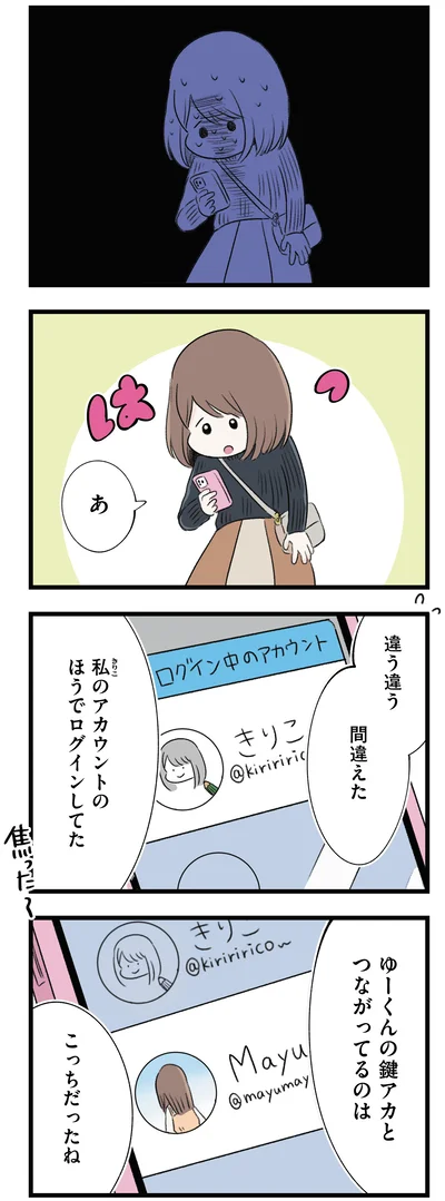 私のアカウントのほうでログインしてた