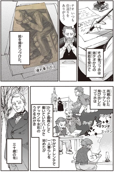 弟からの援助を受けて絵を描きつづけた