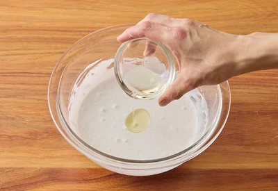 米油を加えて混ぜる