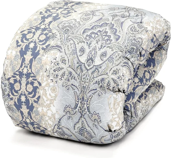 昭和西川 羽毛布団 シングル 冬用 日本製 フランス産 ホワイトダック ダウン90% 1.1kg 立体キルト 2026年 福袋 FBPEC9020 ブルー