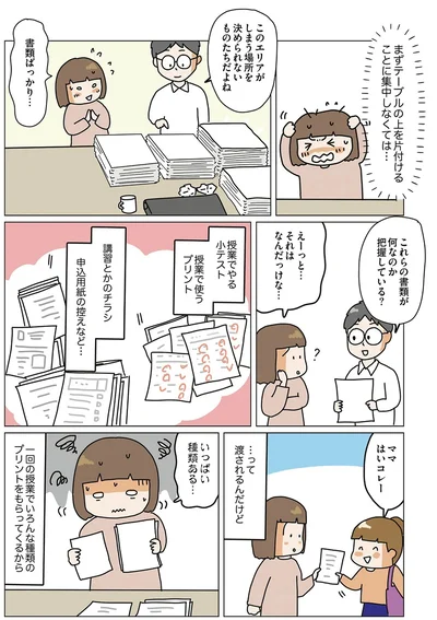 まずテーブルの上を片付けることに集中しなくては...