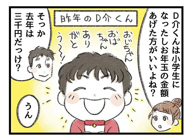 小学生になったしお年玉の金額あげた方がいいよね？→次へ
