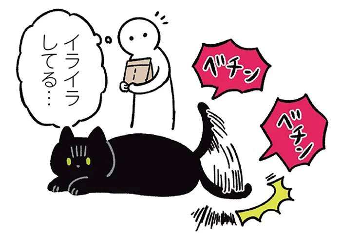 イライラもごきげんも一目瞭然。黒猫ろんのわかりやすいシッポ