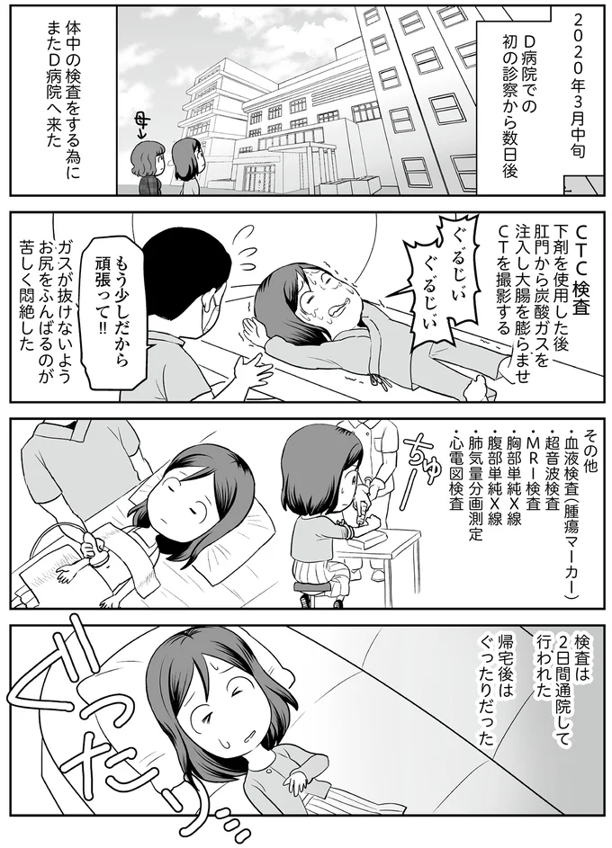 『痔だと思ったら大腸がんステージ4でした　標準治療を旅と漫画で乗り越えてなんとか経過観察になるまで』より