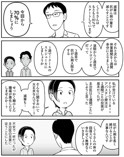 『痔だと思ったら大腸がんステージ4でした　標準治療を旅と漫画で乗り越えてなんとか経過観察になるまで』より
