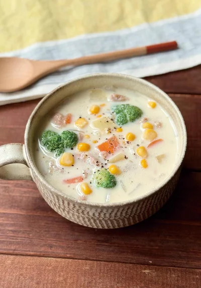 具だくさんコーンチャウダー