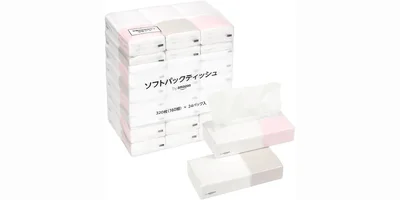 by Amazon ソフトパックティッシュ FSC認証紙 320枚160組(2枚重ね) x 24パック入 ホワイト