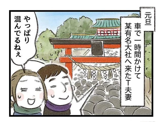 混んでる某有名大社に初詣→次へ