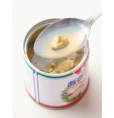 アサリ水煮缶の汁はアミノ酸たっぷり