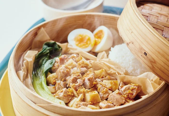 脂身の少ないヒレ肉を使用！せいろで簡単ダイエットごはん「豚ヒレ肉のルーローハン」