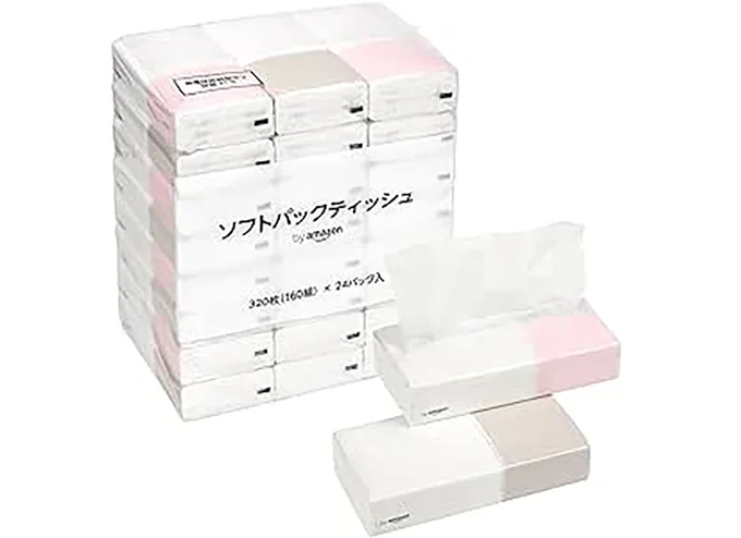 by Amazon ソフトパックティッシュ FSC認証紙 320枚160組(2枚重ね) x 24パック入 ホワイト