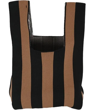 [サンパーシー] ニットマルシェバッグ レディース 小さめ 編みバッグ