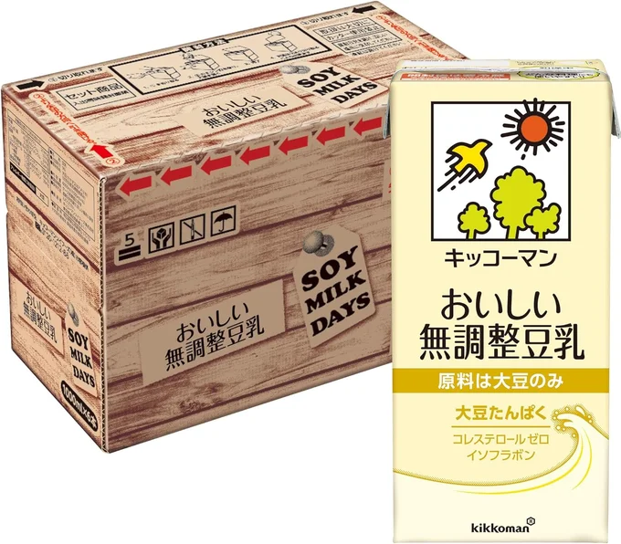 【Amazon.co.jp限定】キッコーマン おいしい無調整豆乳SOYMILK DAYS 1000ml×6本