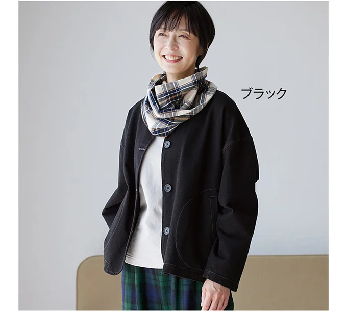 デニム裏毛ジャケット