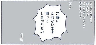 冷静になれないまま買ってしまったもの