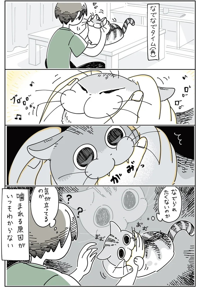 なでられたくないのか、気が立っているのか