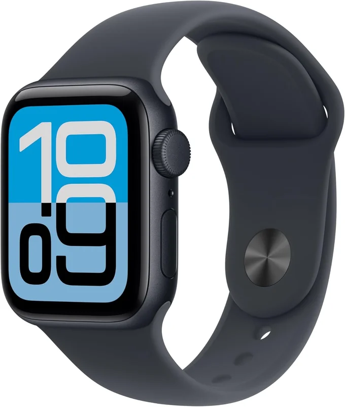 Apple Watch SE 3(GPSモデル)- 40mmミッドナイトアルミニウムケースとミッドナイトスポーツバンド