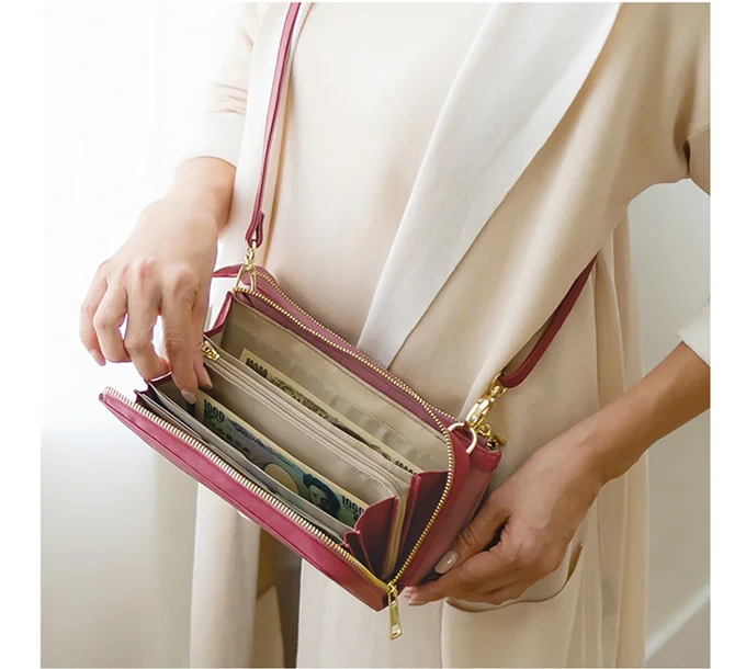 「毎日が発見」 お財布ショルダー