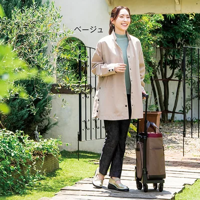 シワになりにくいグログランコート 裏地付き