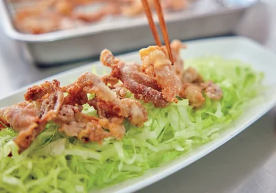 盛りつけに立体感を