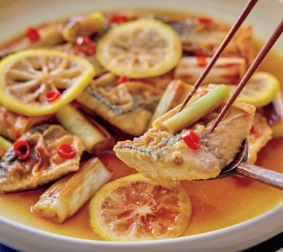 さばとたっぷりねぎのゆず風味南蛮漬け